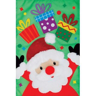 Santa Gifts Flag | Applique, Christmas, Holiday, Cool, Garden, Flag