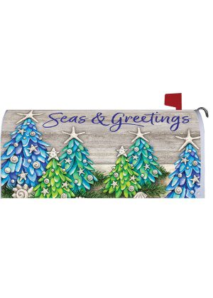 Sea Glass Trees Mailbox Cover | Mailbox Covers | Mailbox Wraps