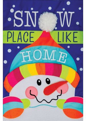 Snowplace Snowman Flag | Applique, Winter, Cool, Garden, Flags
