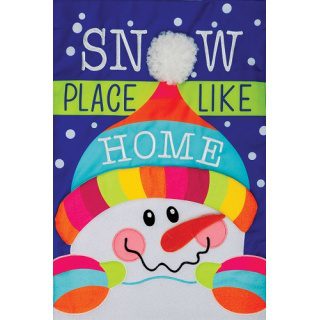 Snowplace Snowman Flag | Applique, Winter, Cool, Garden, Flags