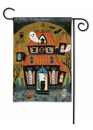Spooky House Garden Flag | Halloween, Decorative, Garden, Flag