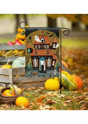 Spooky House Garden Flag | Halloween, Decorative, Garden, Flag