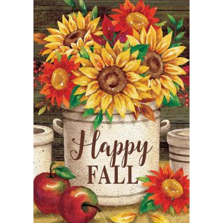 Sunflower Crock Flag | Fall, Floral, Decorative, Lawn, Yard, Flags