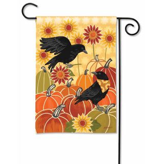 Sunflower Crows Garden Flag | Fall, Bird, Decorative, Garden, Flag