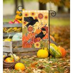 Sunflower Crows Garden Flag | Fall, Bird, Decorative, Garden, Flag