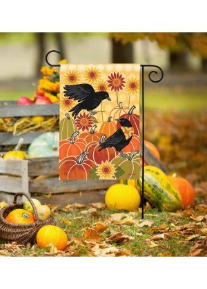 Sunflower Crows Garden Flag | Fall, Bird, Decorative, Garden, Flag