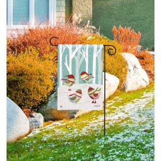 Warm Winter Birds Garden Flag | Winter, Bird, Yard, Garden, Flags