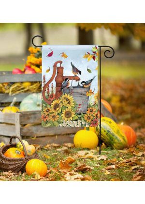 Water Bucket Birds Garden Flag | Fall, Bird, Yard, Garden, Flags
