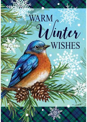 Winter Bluebird Flag | Winter, Bird, Decorative, Yard, Cool, Flags