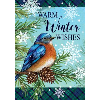 Winter Bluebird Flag | Winter, Bird, Decorative, Yard, Cool, Flags