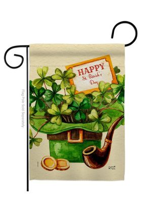 Clover and Hat Garden Flag | St. Patrick's Day, Cool, Garden, Flag