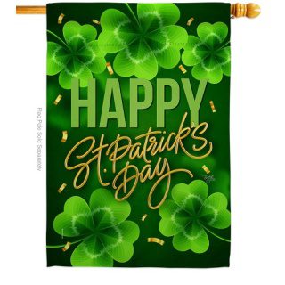 St Patty Clover House Flag | St. Patrick's Day, Double Sided, Flags