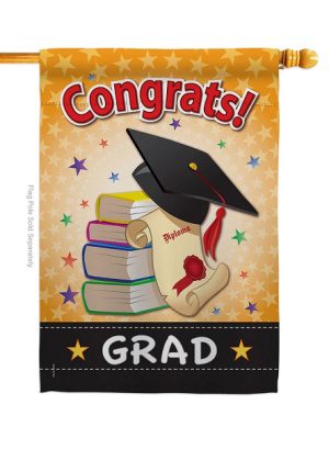 Congrats Grad House Flag | Two Sided, Celebration, House Flags