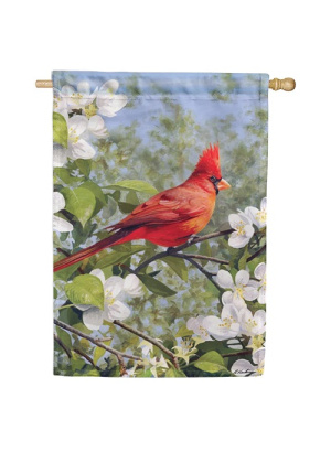 Cardinal in Blossoms House Flag | Bird, Spring, House, Flags