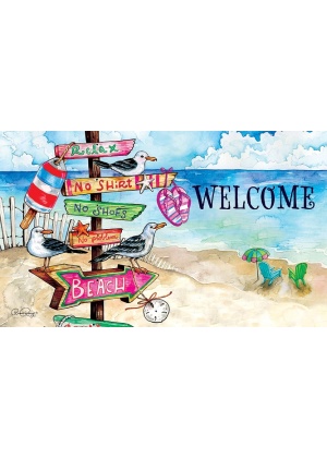 Beach Signs Doormat | Decorative Doormats | MatMates | Doormat