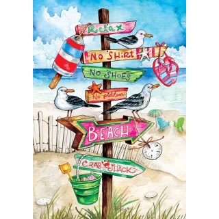 Beach Signs Flag | Summer, Cool, Yard, Beach, Decorative, Flags