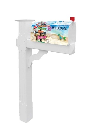 Beach Signs Mailbox Cover | Mailbox, Covers, Wraps