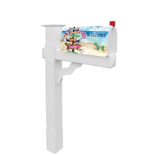 Beach Signs Mailbox Cover | Mailbox, Covers, Wraps