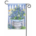 Bluebonnet Bucket Garden Flag | Spring, Floral, Cool, Garden, Flag