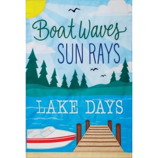 Boat Waves Flag | Applique, Summer, Inspirational, Garden, Flags