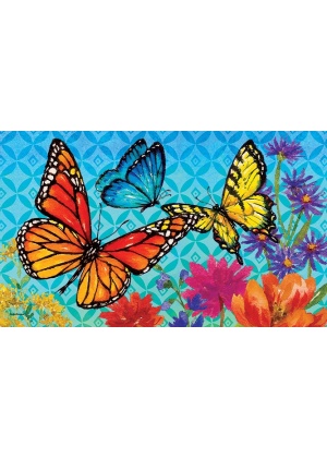 Butterflies & Wildflowers Doormat | Decorative Doormats | MatMate
