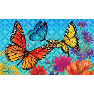 Butterflies & Wildflowers Doormat | Decorative Doormats | MatMate