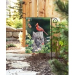 Cardinal Song Garden Flag | Spring, Floral, Bird, Garden, Flags