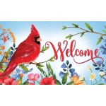 Cardinal Wildflowers Doormat | Decorative, MatMates, Doormats