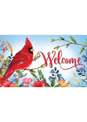 Cardinal Wildflowers Doormat | Decorative, MatMates, Doormats