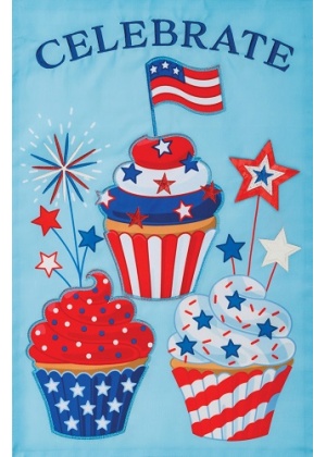 Celebrate Cupcakes Flag | Applique, Patriotic, 4th of July, Flags