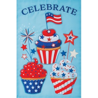 Celebrate Cupcakes Flag | Applique, Patriotic, 4th of July, Flags