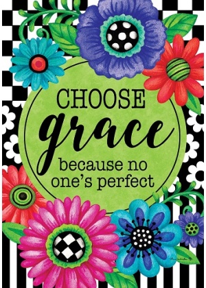 Choose Grace Flag | Inspirational, Floral, Cool, Decorative, Flags