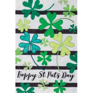 Clover Toss Flag | Applique, St. Patrick's Day, Cool, Garden, Flags