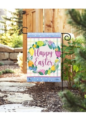 Easter Wreath Garden Flag | Easter, Decorative, Garden, Flags