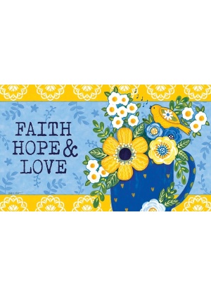 Faith Hope Love Doormat | Decorative Doormats | MatMates