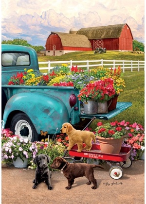 Farm Pups Flag | Farmhouse, Animal, Cool, House, Garden, Flags