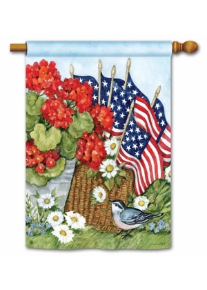 Flags and Flowers House Flag | Floral, Patriotic, Cool, House, Flag