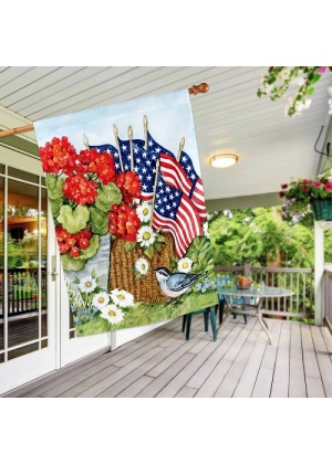 Flags and Flowers House Flag | Floral, Patriotic, Cool, House, Flag