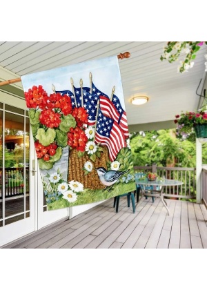 Flags and Flowers House Flag | Floral, Patriotic, Cool, House, Flag