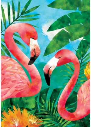 Flamingos Flag | Summer, Cool, Bird, Yard, Lawn, Decorative, Flag