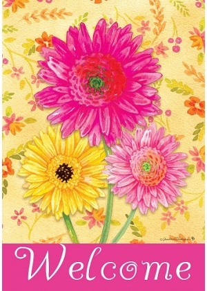 Gerberas Flag | Welcome, Spring, Floral, Cool, Decorative, Flags