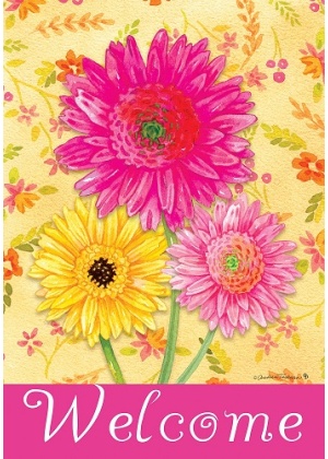 Gerberas Flag | Welcome, Spring, Floral, Cool, Decorative, Flags