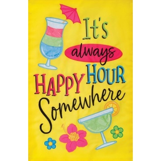 Happy Hour Applique Flag | Applique, Celebration, Garden, Flags