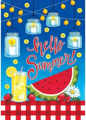 Hello Summer Flag | Summer, Cool, Two Sided, Decorative, Flags