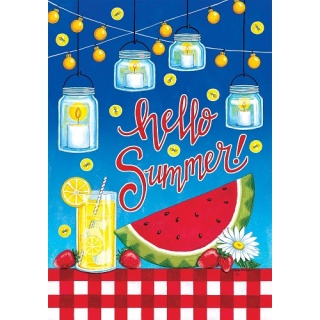 Hello Summer Flag | Summer, Cool, Two Sided, Decorative, Flags