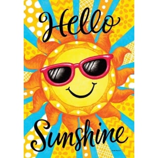 Hello Sunshine Flag | Summer, Cool, Two Sided, Decorative, Flags