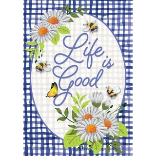 Life Is Good Gingham Flag | Inspirational, Cool, Decorative, Flags