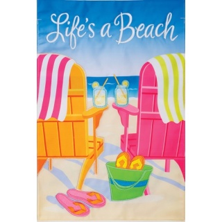 Life's a Beach Applique Flag | Applique, Summer, Garden, Flags