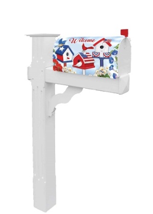 Patriotic Birdhouses Mailbox Cover | Mailbox Cover | Mailbox Wrap