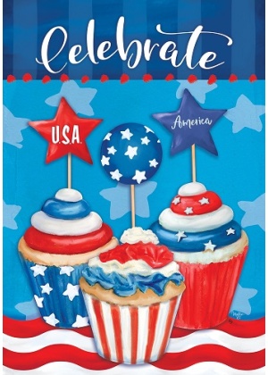 Patriotic Cupcakes Flag | Patriotic, 4th of July, Decorative, Flags